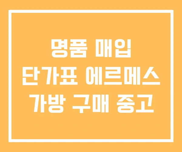 명품 매입 단가표 에르메스 가방 구매 중고 명품 매입 단가표 에르메스 가방 구매 중고