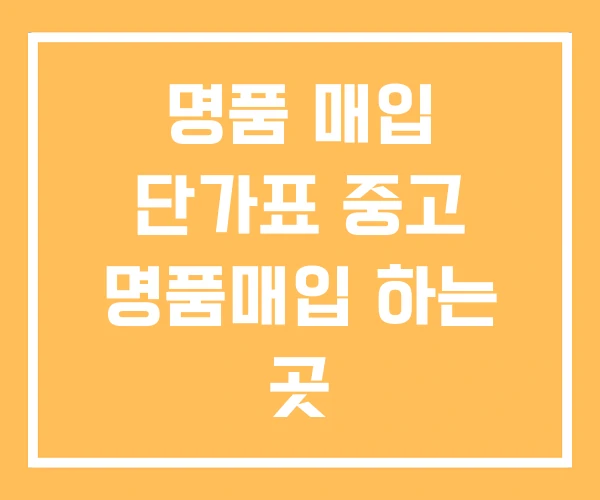 명품 매입 단가표 중고 명품매입 하는 곳 명품 매입 단가표 중고 명품매입 하는 곳