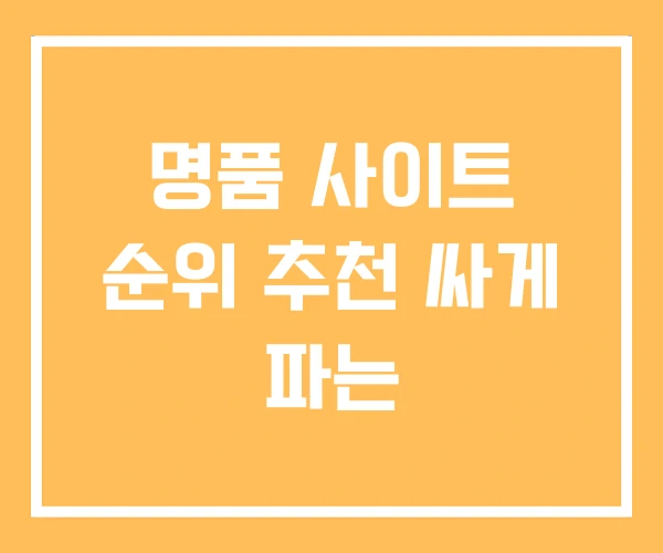 명품 사이트 순위 추천 싸게 파는 명품 사이트 순위 추천 싸게 파는