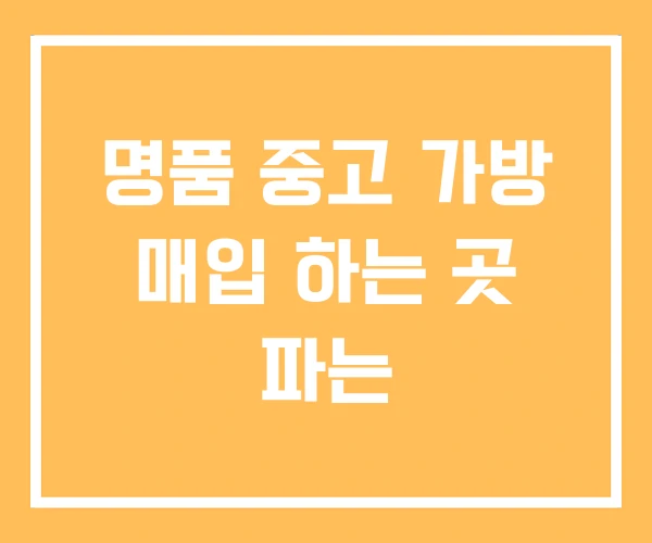 명품 중고 가방 매입 하는 곳 파는 명품 중고 가방 매입 하는 곳 파는