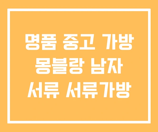 명품 중고 가방 몽블랑 남자 서류 서류가방 명품 중고 가방 몽블랑 남자 서류 서류가방