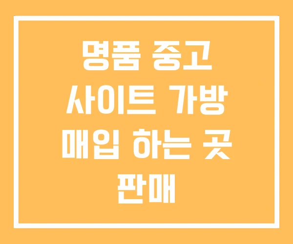 명품 중고 사이트 가방 매입 하는 곳 판매 명품 중고 사이트 가방 매입 하는 곳 판매