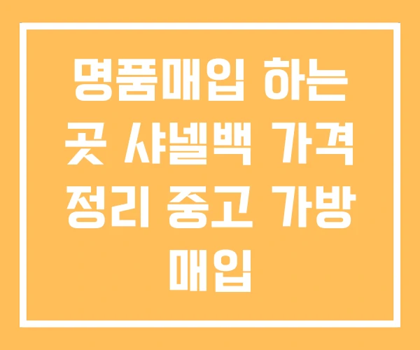 명품매입 하는 곳 샤넬백 가격 정리 중고 가방 매입 명품매입 하는 곳 샤넬백 가격 정리 중고 가방 매입