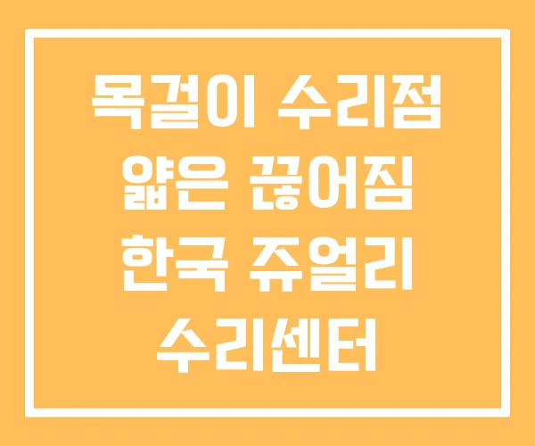 목걸이 수리점 얇은 끊어짐 한국 쥬얼리 수리센터 목걸이 수리점 얇은 끊어짐 한국 쥬얼리 수리센터