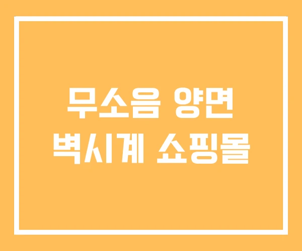 무소음 양면 벽시계 쇼핑몰 무소음 양면 벽시계 쇼핑몰