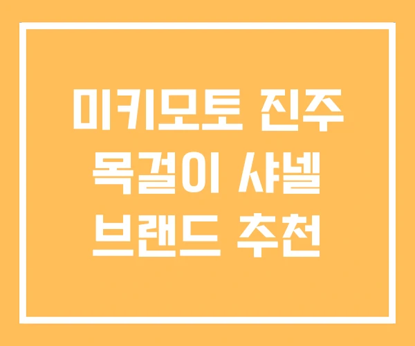 미키모토 진주 목걸이 샤넬 브랜드 추천 미키모토 진주 목걸이 샤넬 브랜드 추천