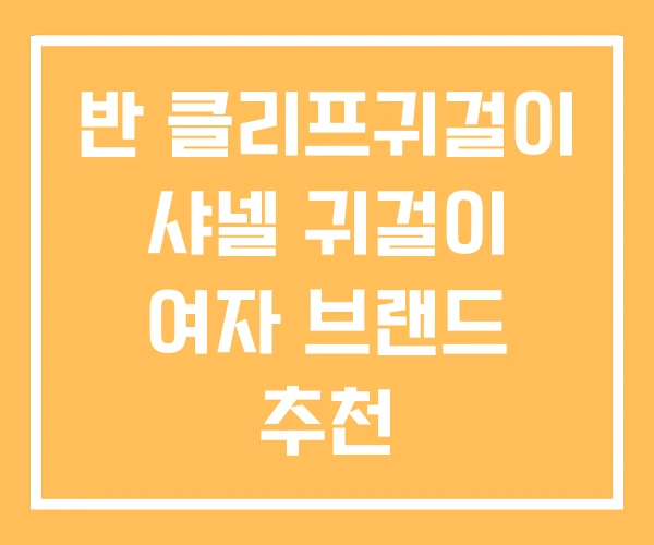 반 클리프귀걸이 샤넬 귀걸이 여자 브랜드 추천 반 클리프귀걸이 샤넬 귀걸이 여자 브랜드 추천