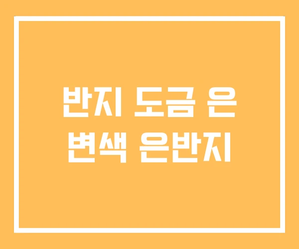 반지 도금 은 변색 은반지 반지 도금 은 변색 은반지