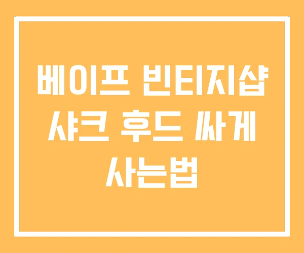 베이프 빈티지샵 샤크 후드 싸게 사는법 베이프 빈티지샵 샤크 후드 싸게 사는법