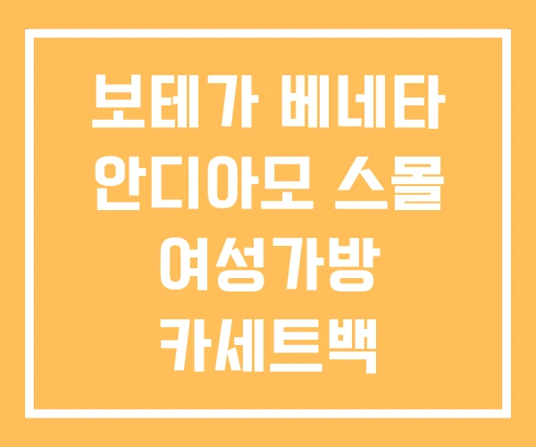 보테가 베네타 안디아모 스몰 여성가방 카세트백 보테가 베네타 안디아모 스몰 여성가방 카세트백