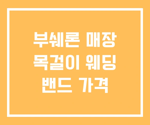 부쉐론 매장 목걸이 웨딩 밴드 가격 부쉐론 매장 목걸이 웨딩 밴드 가격