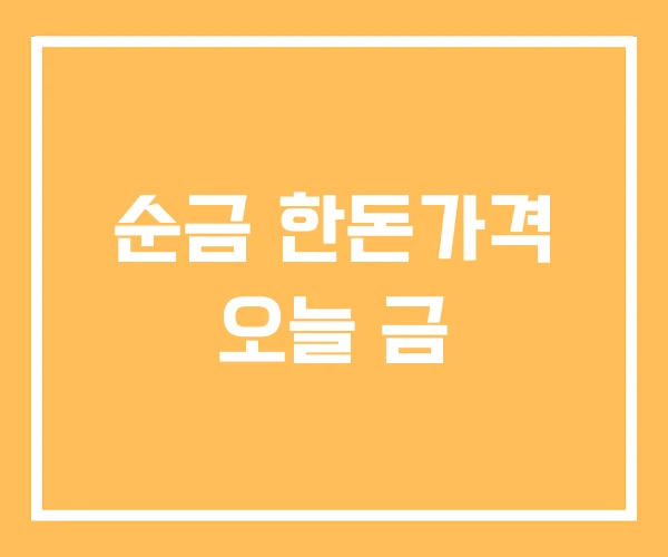 순금 한돈가격 오늘 금 순금 한돈가격 오늘 금