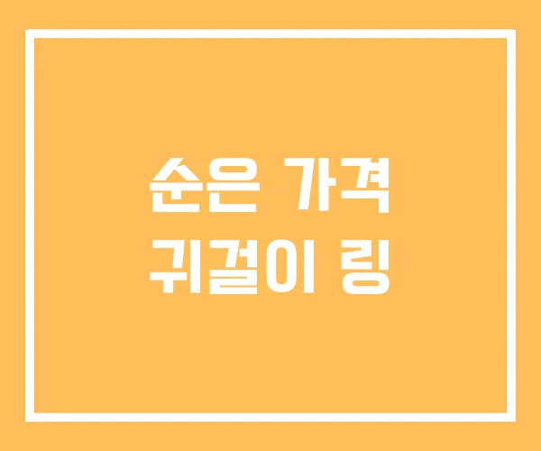 순은 가격 귀걸이 링 순은 가격 귀걸이 링