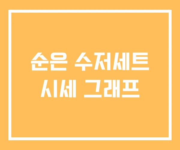순은 수저세트 시세 그래프