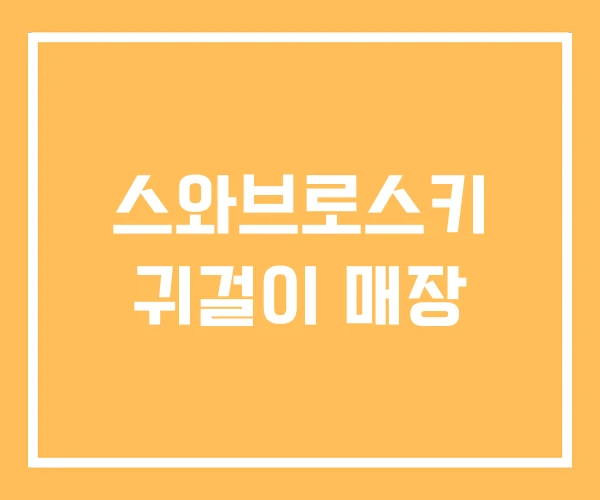 스와브로스키 귀걸이 매장