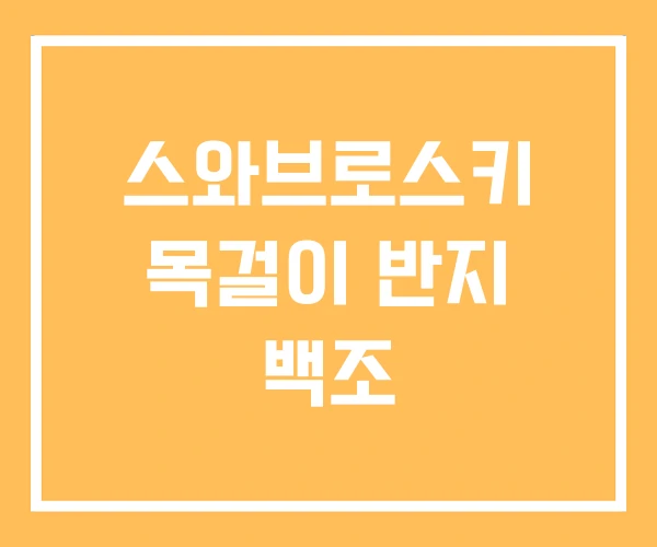 스와브로스키 목걸이 반지 백조