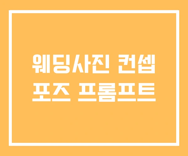 웨딩사진 컨셉 포즈 프롬프트 웨딩사진 컨셉 포즈 프롬프트