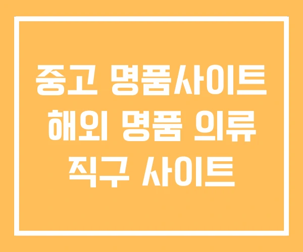 중고 명품사이트 해외 명품 의류 직구 사이트 중고 명품사이트 해외 명품 의류 직구 사이트