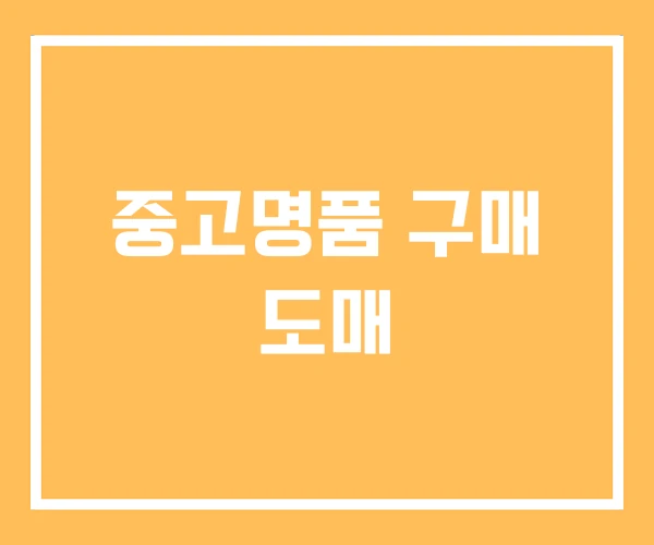 중고명품 구매 도매 중고명품 구매 도매