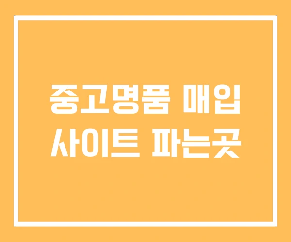 중고명품 매입 사이트 파는곳 중고명품 매입 사이트 파는곳