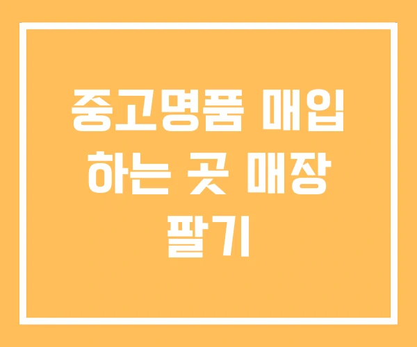 중고명품 매입 하는 곳 매장 팔기 중고명품 매입 하는 곳 매장 팔기