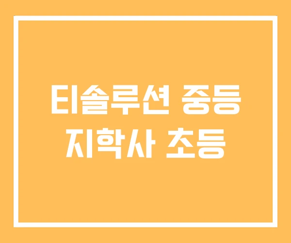 티솔루션 중등 지학사 초등