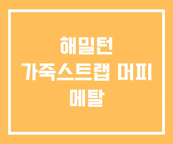 해밀턴 가죽스트랩 머피 메탈 해밀턴 가죽스트랩 머피 메탈