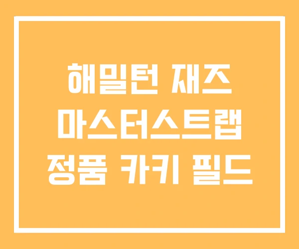 해밀턴 재즈 마스터스트랩 정품 카키 필드 해밀턴 재즈 마스터스트랩 정품 카키 필드