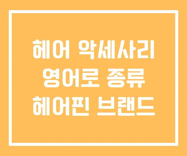 헤어 악세사리 영어로 종류 헤어핀 브랜드 헤어 악세사리 영어로 종류 헤어핀 브랜드